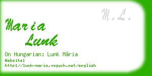maria lunk business card